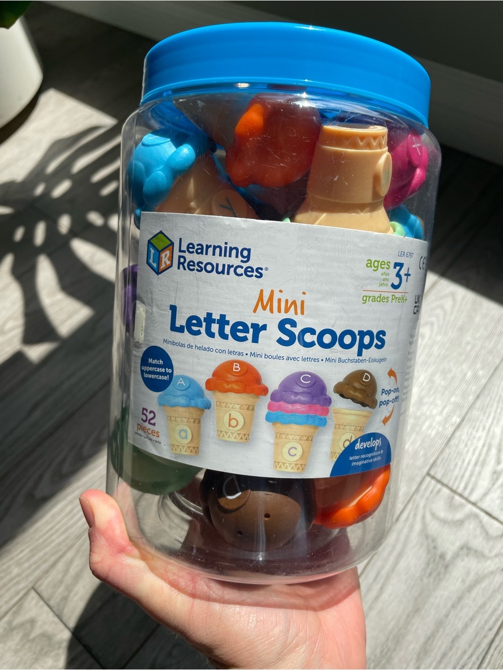 Learning Resources Mini Letter Scoops - Assorted Bright Colors